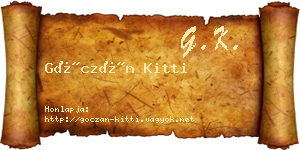 Góczán Kitti névjegykártya